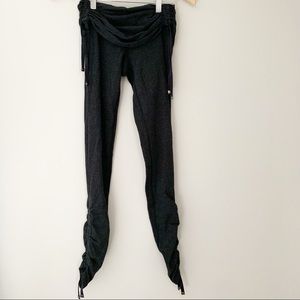 Lululemon Ribbed Knit Leggings with Fold Over Top